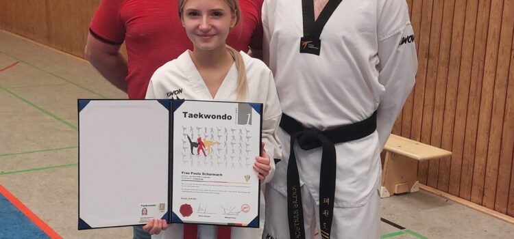 JSV-Mitglied bestand Danprüfung im Taekwondo
